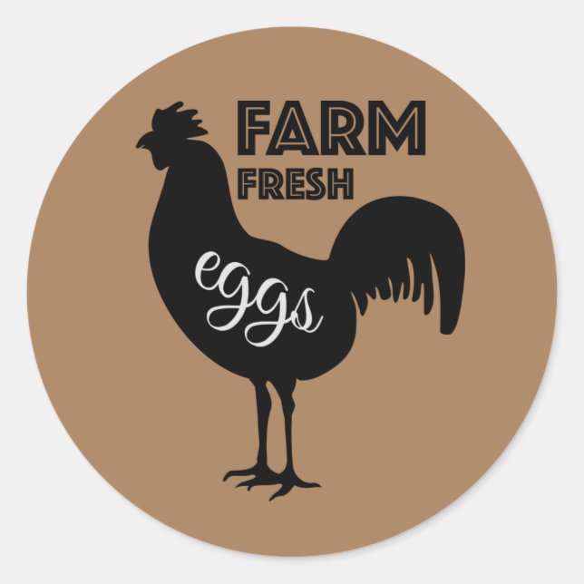 Farm Fresh Eggs Classic Round Sticker (Front)