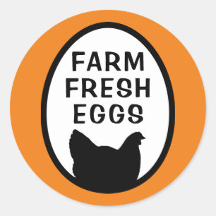Farm Fresh Eggs Classic Round Sticker