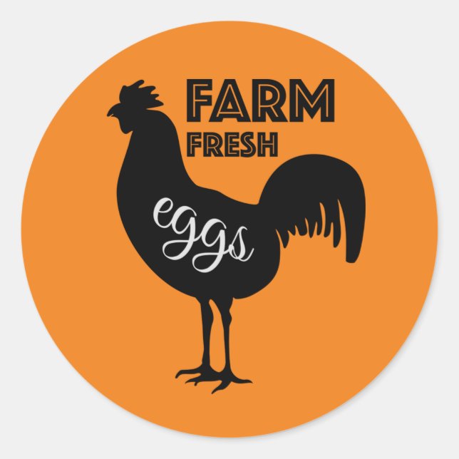 Farm Fresh Eggs Classic Round Sticker (Front)