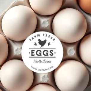 Farm Fresh Eggs Classic Round Sticker