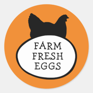 Farm Fresh Eggs Classic Round Sticker