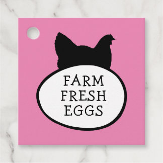 Farm Fresh Eggs Classic Round Sticker Favour Tags