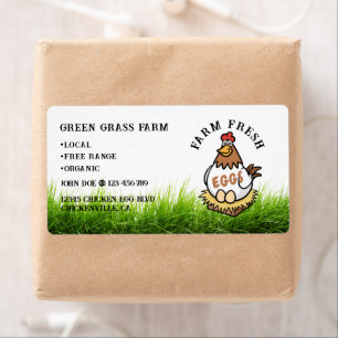 Farm Fresh Eggs Custom Egg Carton Label