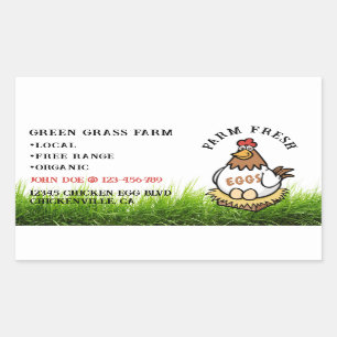 Farm Fresh Eggs Custom Egg Carton Label