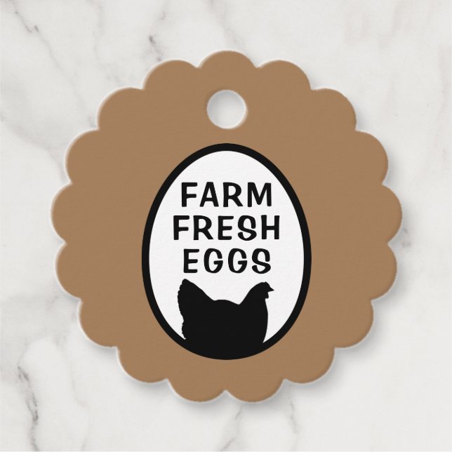 Farm Fresh Eggs Favour Tags (Front)