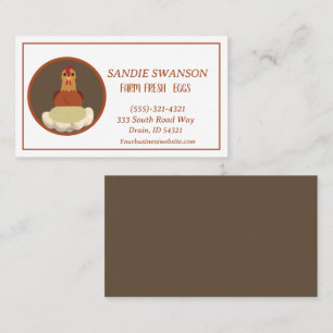 Farm Fresh Eggs Fore Sale Business Card