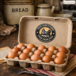 Farm Fresh Eggs Kraft Label Template