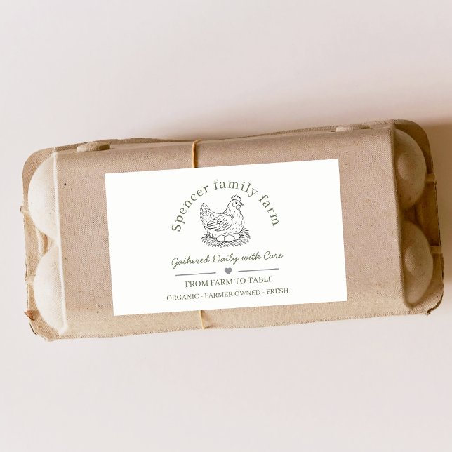 Farm Fresh Eggs Label | Collected Daily with Love  (Creator Uploaded)