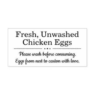 Farm Fresh Eggs Monogram Egg Carton Self-inking Stamp