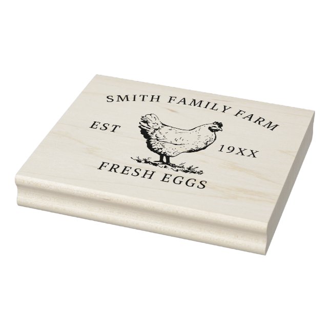 Farm Fresh Eggs | Monogram Egg Carton Stamp (Stamp)