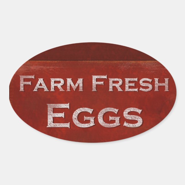 Farm Fresh Eggs Oval Sticker (Front)