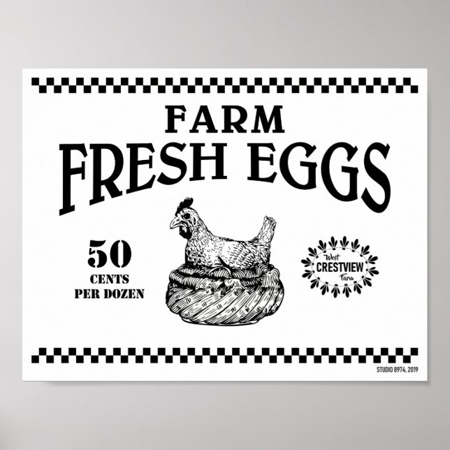 FARM FRESH EGGS POSTER (Front)