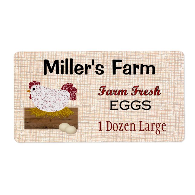 Farm Fresh Eggs Product Label (Front)