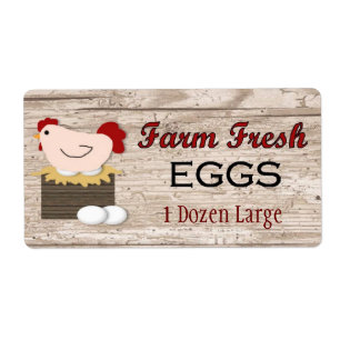 Farm Fresh Eggs Product Label