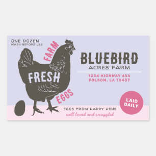 Farm Fresh Eggs Rectangular Sticker