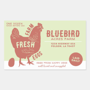 Farm Fresh Eggs Rectangular Sticker