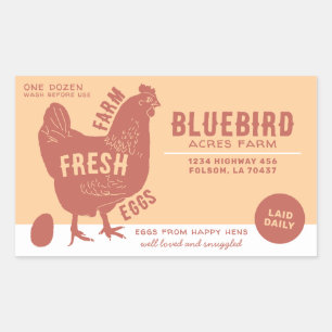 Farm Fresh Eggs Rectangular Sticker