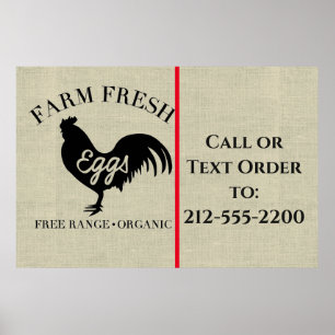 Farm Fresh Eggs Roadside Poster