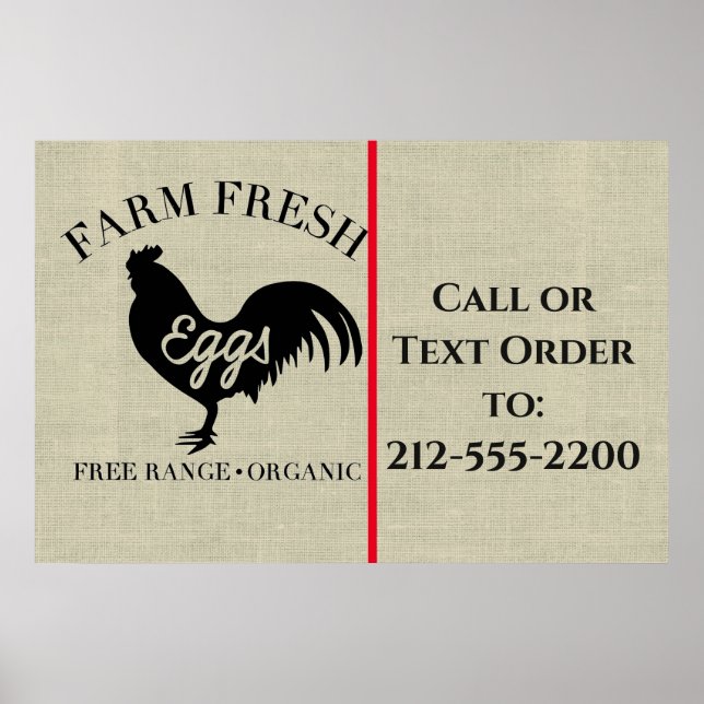 Farm Fresh Eggs Roadside  Poster (Front)