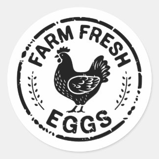 Farm Fresh Eggs Rustic Chicken Sticker