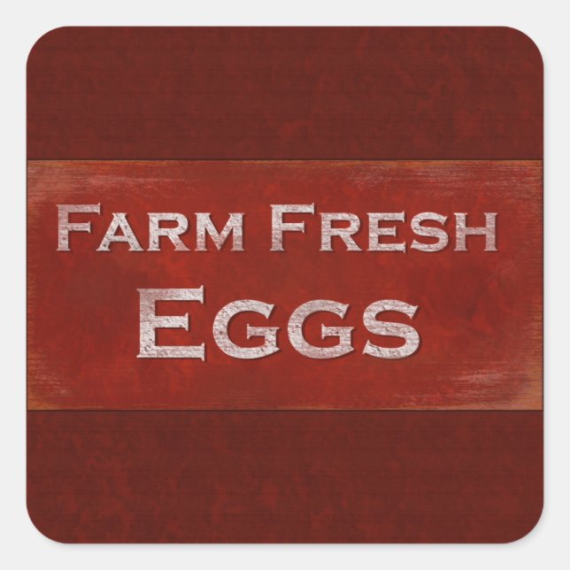 Farm Fresh Eggs Square Sticker (Front)