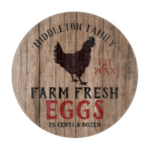 Farm Fresh Eggs - Wood Cutting Board