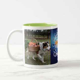 Farm-Fresh Fetch: A Loyal Friend's Harvest Journey Two-Tone Coffee Mug