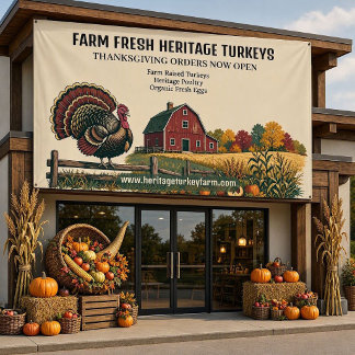 Farm Fresh Heritage Turkey Thanksgiving Order Open Banner