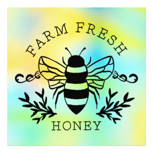 Farm Fresh Honey Bee Spring Sign-58219 Photo Print