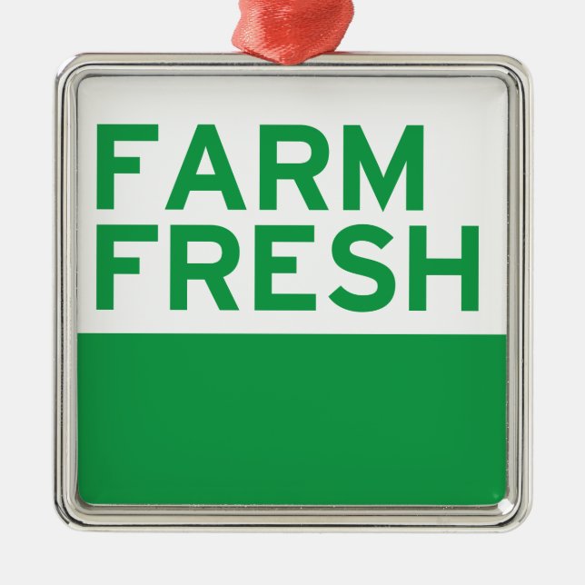 Farm Fresh Metal Tree Decoration (Front)