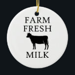 Farm Fresh Milk, Cow Ceramic Tree Decoration<br><div class="desc">Farm Fresh Milk,  Cow</div>