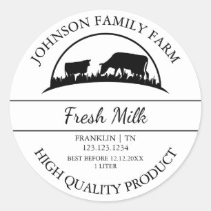 Farm Fresh Milk Label