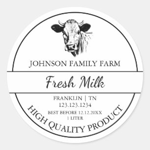 Farm Fresh Milk Label