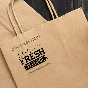 Farm Fresh Produce Farmers Market Add Name Rubber Stamp