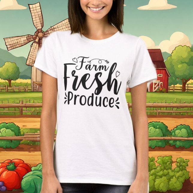 Farm fresh produce word art T-Shirt (Creator Uploaded)