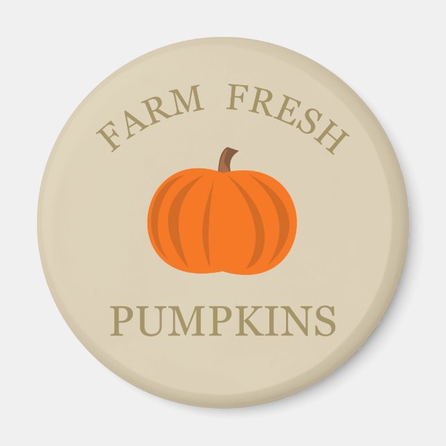 farm fresh pumpkin magnet (Front)