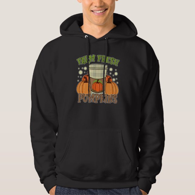 Farm Fresh Pumpkins Cute Pumpkin Spice Latte Hoodie (Front)