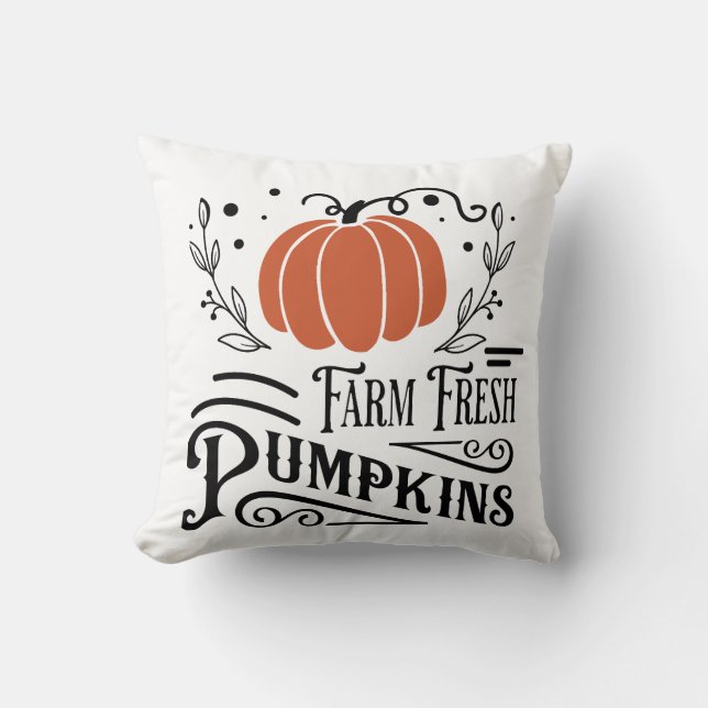 Farm Fresh Pumpkins | Farmhouse Pumpkin Cushion (Front)