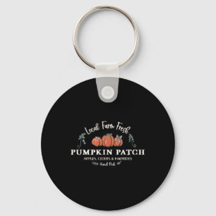 Farm Fresh Pumpkins Fun Autumn Halloween Thanksgiv Key Ring