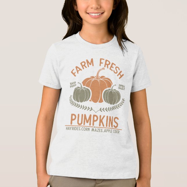 Farm Fresh Pumpkins | Hand Picked Tri-Blend Shirt (Front)