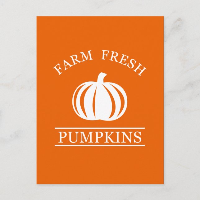 Farm fresh pumpkins postcard (Front)