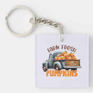 Farm Fresh Pumpkins – Rustic Truck Key Ring
