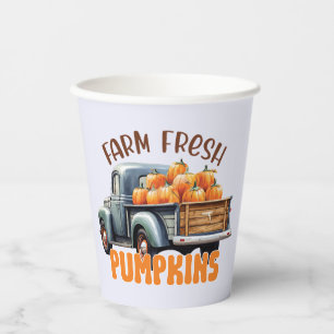 Farm Fresh Pumpkins – Rustic Truck Paper Cups