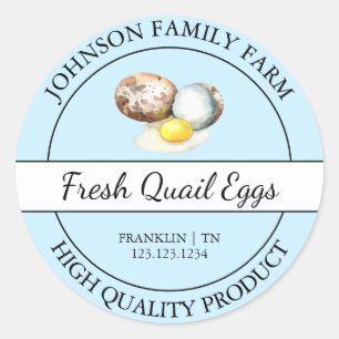 Farm Fresh Quail Egg Blue Label