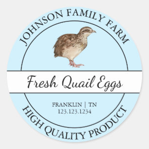 Farm Fresh Quail Egg Blue Label