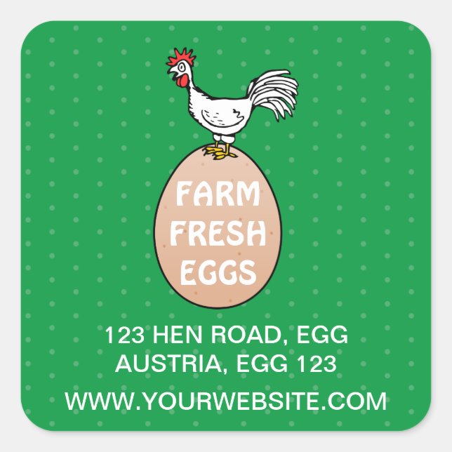 Farm Fresh Square Sticker (Front)