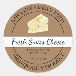 Farm Fresh Swiss Cheese Brown Label