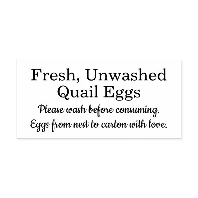 Farm Fresh Unwashed Duck Eggs Carton Self-inking Stamp (Design)