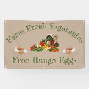 Farm Fresh Vegetable & Free Range Egg Banner