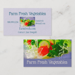 Farm Fresh Vegetables Organic Gardening Business Card
